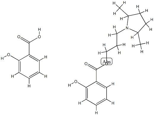 salicylic acid, compound with 3-(2,5-dimethyl-1-pyrrolidinyl)propyl salicylate (1:1)