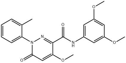 3-Pyridazinecarboxamide, N-(3,5-dimethoxyphenyl)-1,6-dihydro-4-methoxy-1-(2-methylphenyl)-6-oxo-