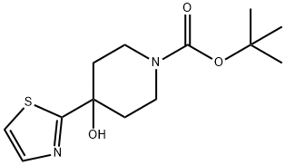 4-Hydroxy-4-(thiazol-2-yl)piperidine-1-carboxylic acid tert-butyl ester