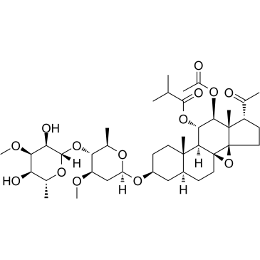 3-O-β-Allopyranosyl-(1→4)-β-oleandropyranosyl-11-O-isobutyryl-12-O-acetyl tenacigenin B