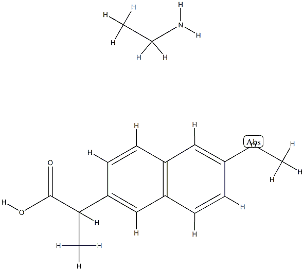 6-methoxy-alpha-methylnaphthalene-2-acetic acid, compound with ethylamine (1:1)