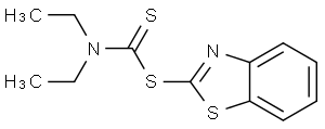 diethyl-dithiocarbamic acid benzothiazol-2-yl ester