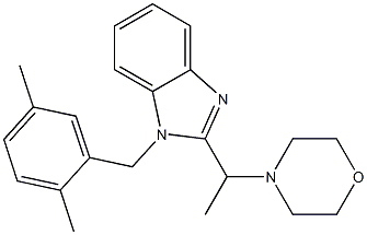 4-[1-[1-[(2,5-dimethylphenyl)methyl]benzimidazol-2-yl]ethyl]morpholine