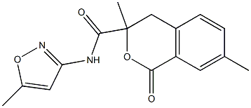 3,7-dimethyl-N-(5-methyl-1,2-oxazol-3-yl)-1-oxo-4H-isochromene-3-carboxamide