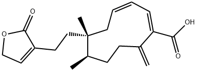 1,3-Cyclodecadiene-1-carboxylic acid, 6-[2-(2,5-dihydro-2-oxo-3-furanyl)ethyl]-6,7-dimethyl-10-methylene-, [6R-(1E,3Z,6R*,7R*)]- (9CI)