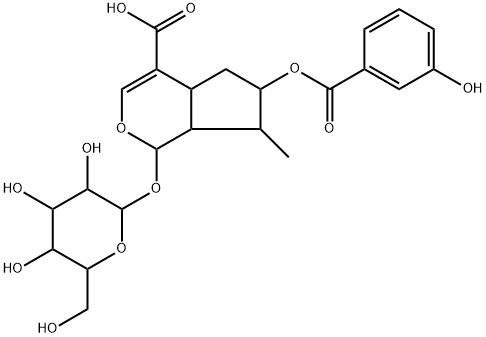 (1S)-1α-(β-D-Glucopyranosyloxy)-1,4aα,5,6,7,7aα-hexahydro-6β-(3-hydroxybenzoyloxy)-7α-methylcyclopenta[c]pyran-4-carboxylic acid