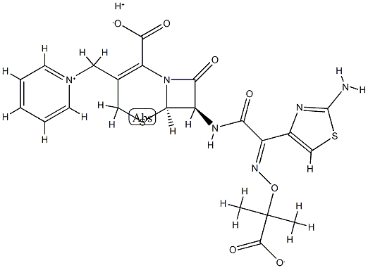 (6R,7R)-7-((E)-2-(2-aminothiazol-4-yl)-2-(((2-carboxypropan-2-yl)oxy)imino)acetamido)-8-oxo-3-(pyridin-1-ium-1-ylmethyl)-5-thia-1-azabicyclo[4.2.0]oct-2-ene-2-carboxylate