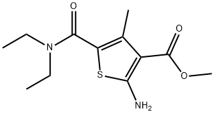 2-amino-5-(diethylamino-oxomethyl)-4-methyl-3-thiophenecarboxylic acid methyl ester