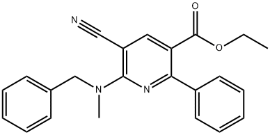 ETHYL 6-[BENZYL(METHYL)AMINO]-5-CYANO-2-PHENYLNICOTINATE