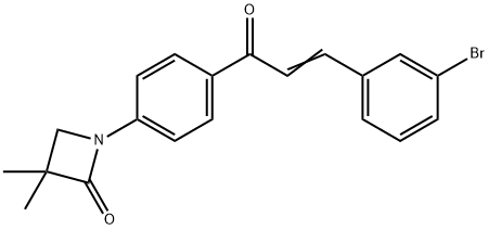 2-Azetidinone, 1-[4-[3-(3-bromophenyl)-1-oxo-2-propen-1-yl]phenyl]-3,3-dimethyl-
