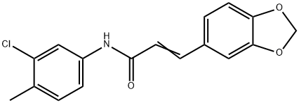 3-(1,3-BENZODIOXOL-5-YL)-N-(3-CHLORO-4-METHYLPHENYL)ACRYLAMIDE
