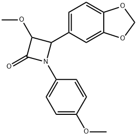 4-BENZO[D]1,3-DIOXOLAN-5-YL-3-METHOXY-1-(4-METHOXYPHENYL)AZETIDIN-2-ONE