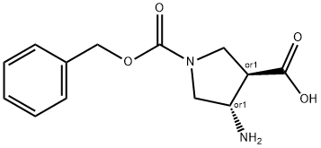 1,3-Pyrrolidinedicarboxylic acid, 4-amino-, 1-(phenylmethyl) ester, (3R,4S)-rel-