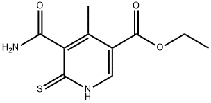 3-Pyridinecarboxylic acid, 5-(aminocarbonyl)-1,6-dihydro-4-methyl-6-thioxo-, ethyl ester