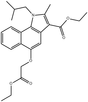 ETHYL 5-(2-ETHOXY-2-OXOETHOXY)-1-ISOBUTYL-2-METHYL-1H-BENZO[G]INDOLE-3-CARBOXYLATE