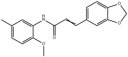 3-(1,3-BENZODIOXOL-5-YL)-N-(2-METHOXY-5-METHYLPHENYL)ACRYLAMIDE