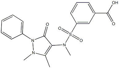 3-[(1,5-DIMETHYL-3-OXO-2-PHENYL-2,3-DIHYDRO-1H-PYRAZOL-4-YL)-METHYL-SULFAMOYL]-BENZOIC ACID