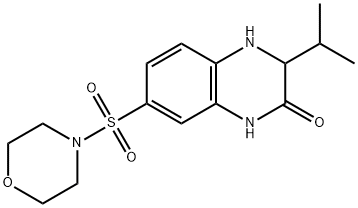 2(1H)-Quinoxalinone, 3,4-dihydro-3-(1-methylethyl)-7-(4-morpholinylsulfonyl)-