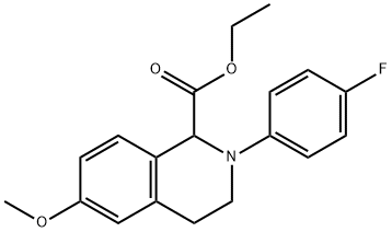 ETHYL 2-(4-FLUORO-PHENYL)-6-METHOXY-1,2,3,4-TETRAHYDRO-ISOQUINOLINE-1-CARBOXYLATE