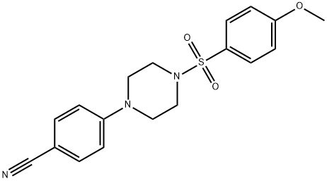 4-(4-[(4-METHOXYPHENYL)SULFONYL]PIPERAZINO)BENZENECARBONITRILE