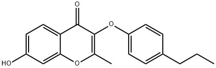 4H-1-Benzopyran-4-one, 7-hydroxy-2-methyl-3-(4-propylphenoxy)-
