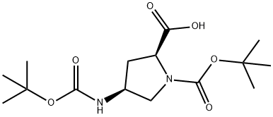 1,2-Pyrrolidinedicarboxylic acid, 4-[[(1,1-dimethylethoxy)carbonyl]amino]-, 1-(1,1-dimethylethyl) ester, (2S,4S)-