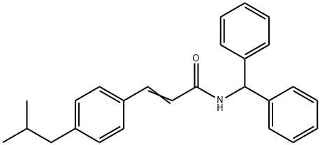 (2E)-N-(diphenylmethyl)-3-[4-(2-methylpropyl)phenyl]prop-2-enamide