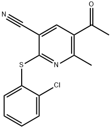 3-Pyridinecarbonitrile, 5-acetyl-2-[(2-chlorophenyl)thio]-6-methyl-
