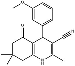 4-(3-METHOXYPHENYL)-2,7,7-TRIMETHYL-5-OXO-1,4,5,6,7,8-HEXAHYDRO-3-QUINOLINECARBONITRILE