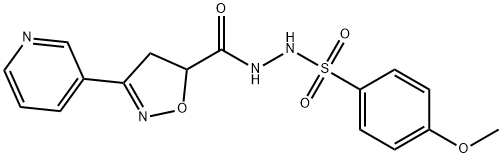4-METHOXY-N'-([3-(3-PYRIDINYL)-4,5-DIHYDRO-5-ISOXAZOLYL]CARBONYL)BENZENESULFONOHYDRAZIDE