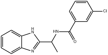 N-[1-(1H-1,3-BENZIMIDAZOL-2-YL)ETHYL]-3-CHLOROBENZENECARBOXAMIDE