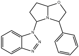 1-(3-PHENYLHEXAHYDROPYRROLO[2,1-B][1,3]OXAZOL-5-YL)-1H-1,2,3-BENZOTRIAZOLE
