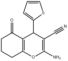 2-AMINO-5-OXO-4-(2-THIENYL)-4,6,7,8-TETRAHYDRO2H-CHROMENE-3-CARBONITRILE