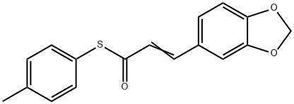 (2E)-3-(2H-1,3-benzodioxol-5-yl)-1-[(4-methylphenyl)sulfanyl]prop-2-en-1-one