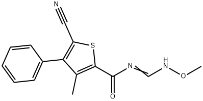5-CYANO-N-[(METHOXYIMINO)METHYL]-3-METHYL-4-PHENYL-2-THIOPHENECARBOXAMIDE