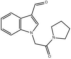 1H-Indole-3-carboxaldehyde, 1-[2-oxo-2-(1-pyrrolidinyl)ethyl]-