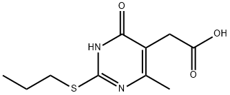 5-Pyrimidineacetic acid, 1,6-dihydro-4-methyl-6-oxo-2-(propylthio)-