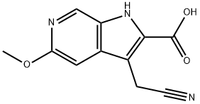 3-(Cyanomethyl)-5-methoxy-6-azaindole-2-carboxylic acid
