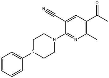 3-Pyridinecarbonitrile, 5-acetyl-6-methyl-2-(4-phenyl-1-piperazinyl)-