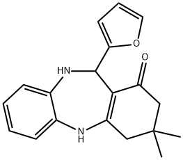 1H-Dibenzo[b,e][1,4]diazepin-1-one, 11-(2-furanyl)-2,3,4,5,10,11-hexahydro-3,3-dimethyl-