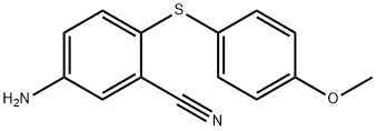 5-AMINO-2-[(4-METHOXYPHENYL)SULFANYL]BENZENECARBONITRILE
