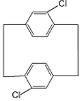 Dichlorotricyclo(8,2,2,2[4,7])hexadeca-4,6,10,12,13,15-hexaene EINCIS