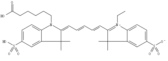 1-(5-carboxypentyl)-2-[3,3-dimethyl-5-sulfo-1-(4-sulfobutyl)-2,3-dihydro-1H-indol-2-yliden]-1,3-pentadienyl-3,3-dimethyl-3H-indolium-5-sulfonate