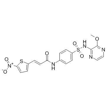 N-[4-[[(3-甲氧基吡嗪基)氨基]磺酰基]苯基]-3-(5-硝基-2-噻吩基)-2-丙烯酰胺