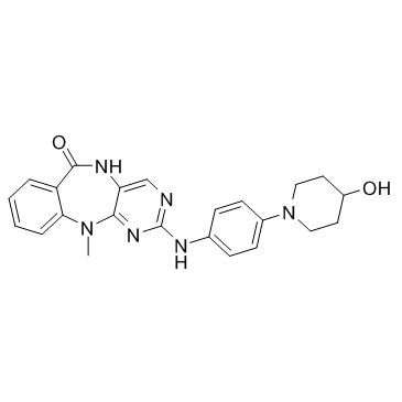 6H-Pyrimido[4,5-b][1,4]benzodiazepin-6-one, 5,11-dihydro-2-[[4-(4-hydroxy-1-piperidinyl)phenyl]amino]-11-methyl-
