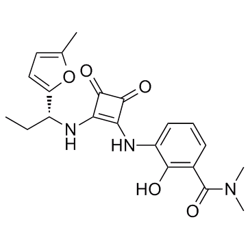 (R)-2-hydroxy-N,N-dimethyl-3-(2-(1-(5-methylfuran-2-yl)propylamino)-3,4-dioxocyclobut-1-enylamino)benzamide