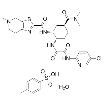 Ethanediamide, N1-(5-chloro-2-pyridinyl)-N2-[(1S,2R,4S)-4-[(dimethylamino)carbonyl]-2-[[(4,5,6,7-tetrahydro-5-methylthiazolo[5,4-c]pyridin-2-yl)carbonyl]amino]cyclohexyl]-, 4-methylbenzenesulfonate, hydrate