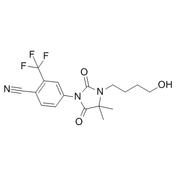 4-(4,4-Dimethyl-2,5-dioxo-3-(4-hydroxybutyl)1-imidazolidinyl)-2-(trifluoromethyl)benzonitrile