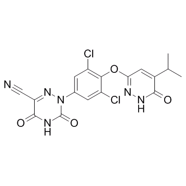 1,2,4-Triazine-6-carbonitrile, 2-[3,5-dichloro-4-[[1,6-dihydro-5-(1-methylethyl)-6-oxo-3-pyridazinyl]oxy]phenyl]-2,3,4,5-tetrahydro-3,5-dioxo-