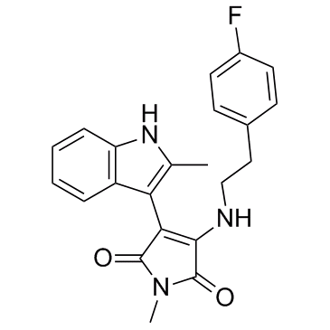 3-(4-Fluorophenylethylamino)-1-methyl-4-(2-methyl-1H-indol-3-yl)-1H-pyrrole-2,5-dione                                                   IM-12